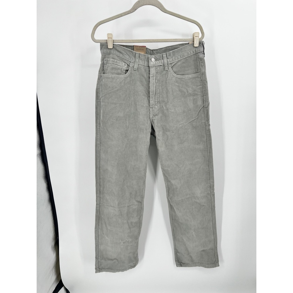 Levis 565 Loose Straight Corduroy Pants Grey A72210057 Mens 32x32 NWT